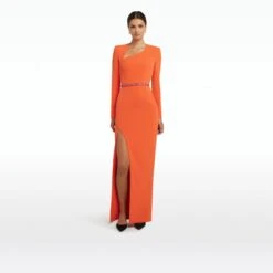 Ottavia Seville Long Dress With Embroidered Belt