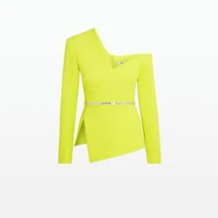 Brielle Meknes Top With Embroidered Belt -Cheap dresses store SS23 T521.1 BE68.1E71 HC MEKNES MD EMB CRYSTAL PACKSHOT pkf 2500x2500 square