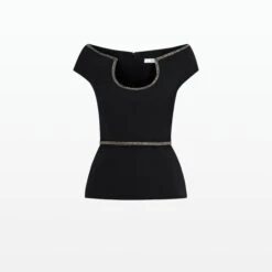 Xena Black Top 17 Xena Black Top -Cheap dresses store SS23 T523.1E73 BE68.1E73 HC BLACK BZZ EMB GUNMETAL PACKSHOT pkf 2500x2500 squarecopy