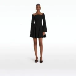 Aubrene Black Short Dress