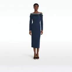 Christiana Moonlit Ocean Midi Dress