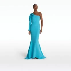 Addie Aquamarine Long Dress