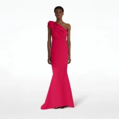 Tanna Raspberry Long Dress