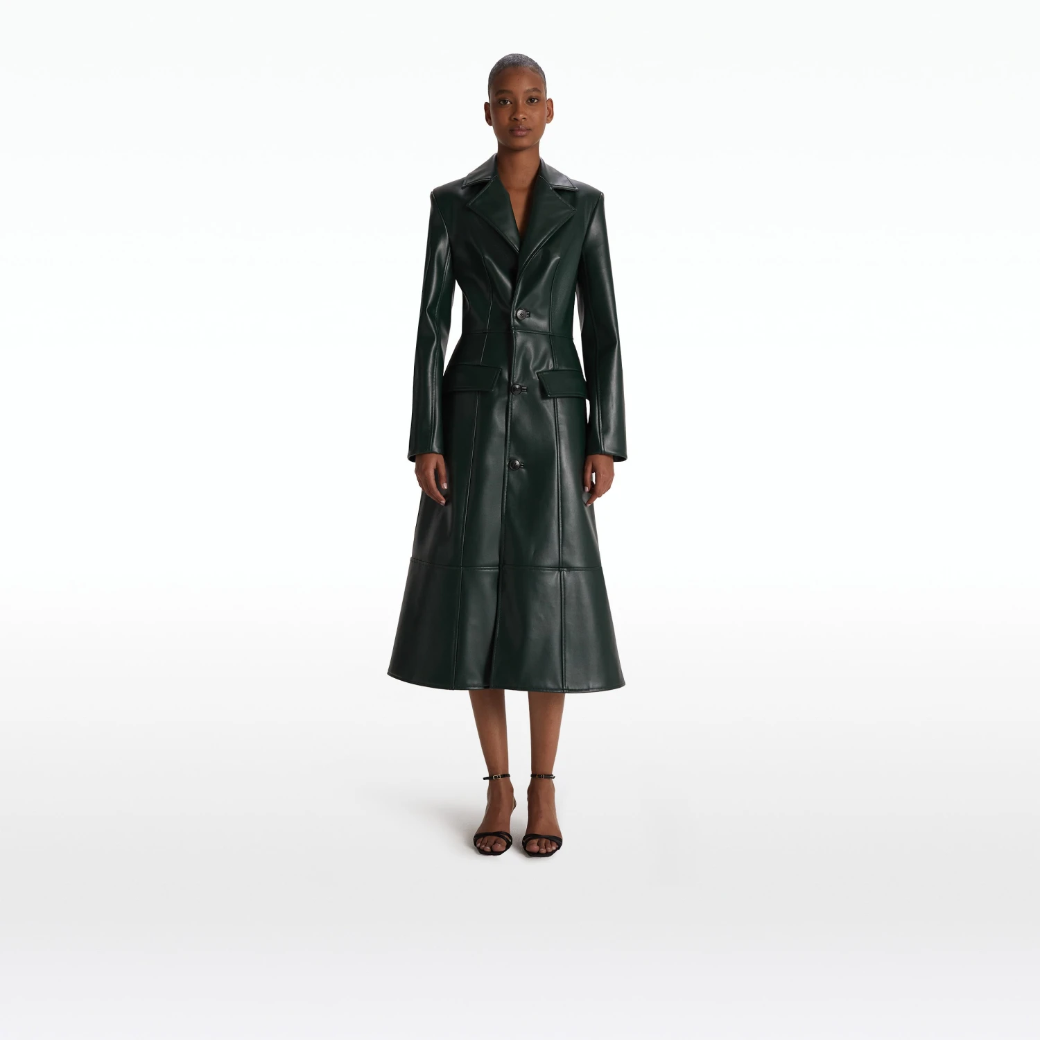 Willow Darkest Spruce Vegan Leather Coat 1 Willow Darkest Spruce Vegan Leather Coat