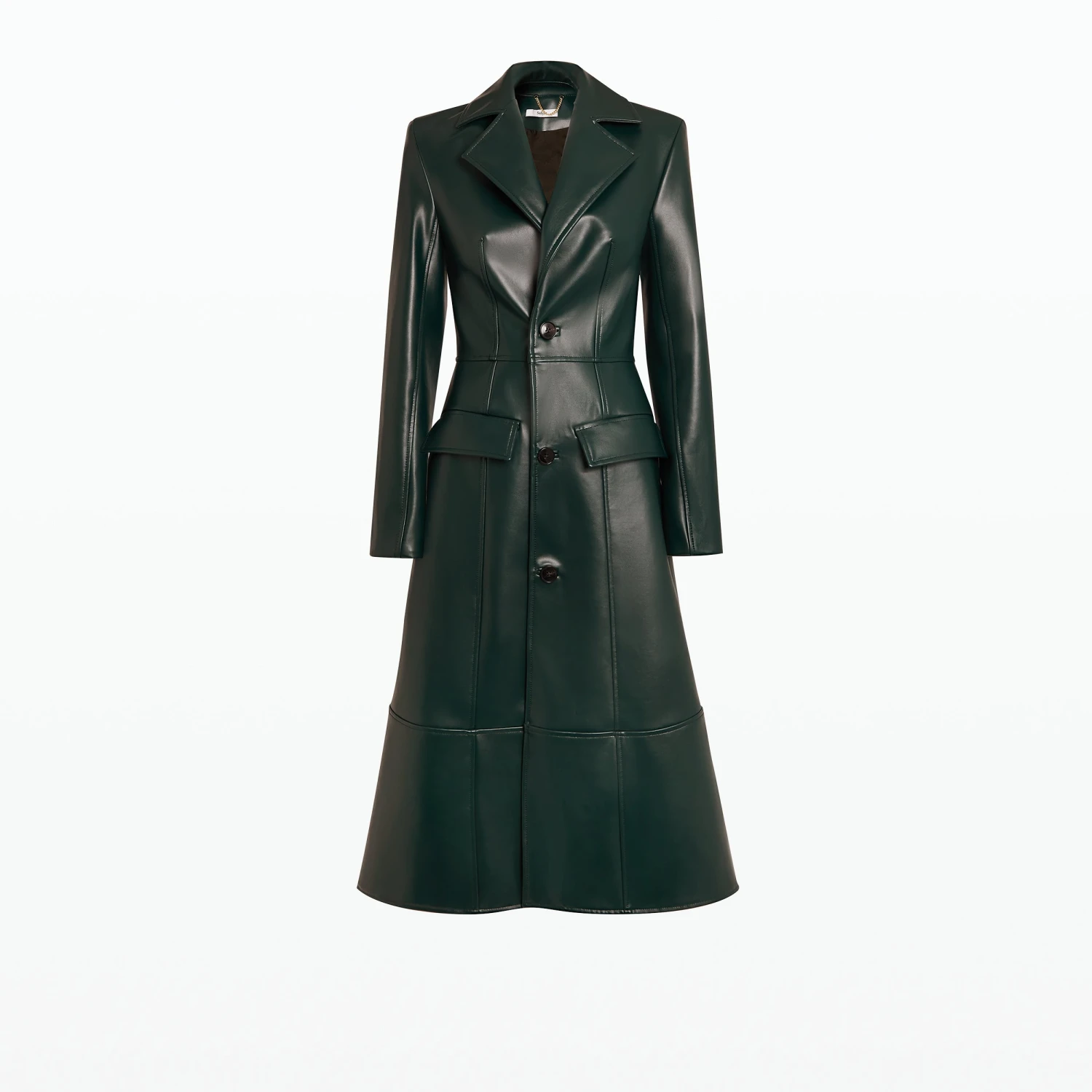 Willow Darkest Spruce Vegan Leather Coat 5 Willow Darkest Spruce Vegan Leather Coat - Image 5