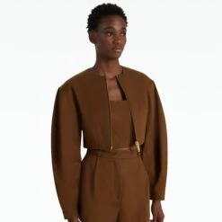 Amare Deep Brown Jacket -Cheap dresses store SS24 J160.1 TNG DEEPBROWN T578.1 TNG DEEPBROWN P116.1 TNG DEEPBROWN ECOM d1 2500x2500 square