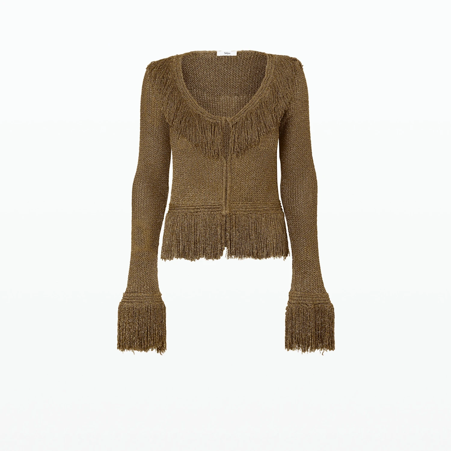 Scarlett Gold Knit Jacket 5 Scarlett Gold Knit Jacket - Image 5