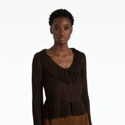 Scarlett Deep Brown Knit Jacket -Cheap dresses store SS24 KN170.1 MA DEEPBROWN KN175.1 MA DEEPBROWN P116.1 TNG DEEPBROWN ECOM d1 2500x2500 square