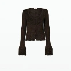 Scarlett Deep Brown Knit Jacket -Cheap dresses store SS24 KN170.1 MA DEEPBROWN PACKSHOT pkf gradient 2500x2500 8e5eee5b 28c5 4f5f b287 ed2231134bc0