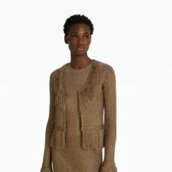 Scarlett Gold Knit Jacket 7 Scarlett Gold Knit Jacket -Cheap dresses store SS24 KN170.1 MA GOLD KN171.1 MA GOLD ECOM d1 2500x2500 square