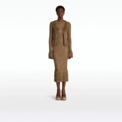 Scarlett Gold Knit Jacket